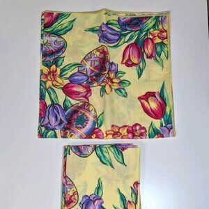 Easter Egg & Tulips Napkins Matching Set (x4)
